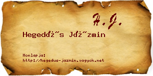 Hegedűs Jázmin névjegykártya