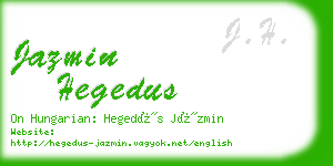 jazmin hegedus business card